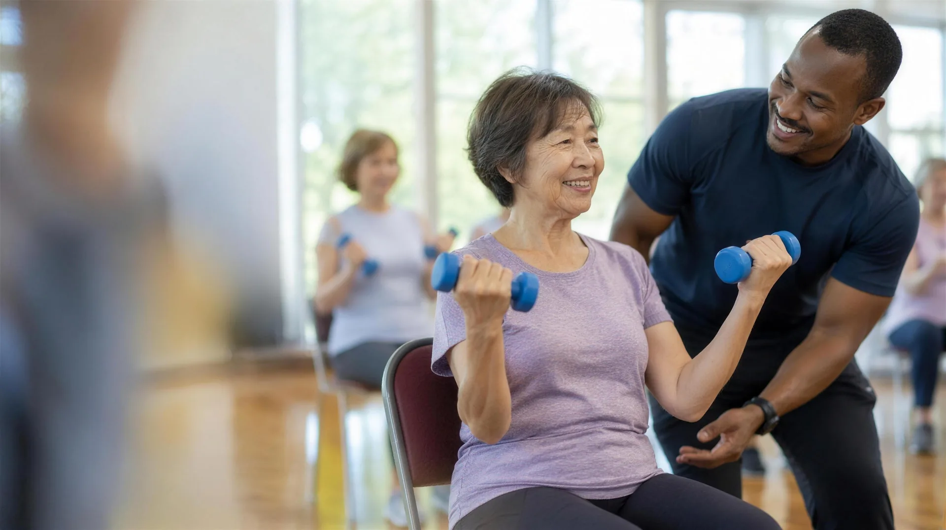 Two elderly women in purple tones with text reading "Strong bones, stronger you: Prevent osteoporosis before it starts" promoting World Osteoporosis Day awareness in UAE